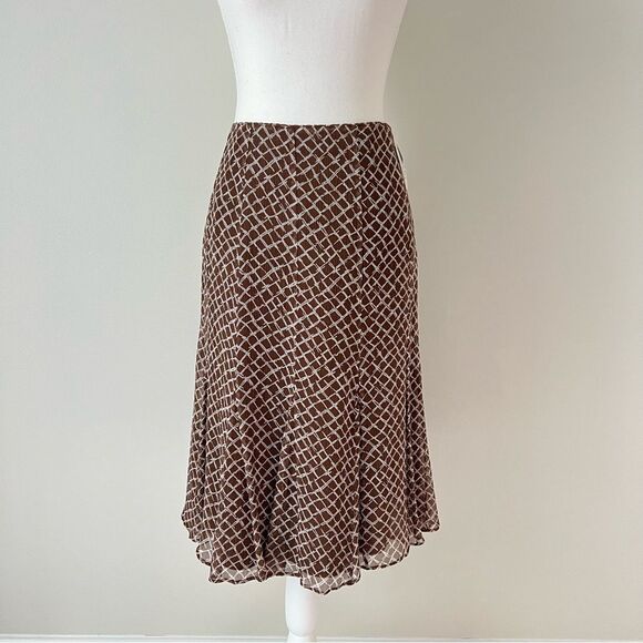 Pendleton Silk Geoprint 2 Piece Set NEW Sleeveless V-Neck Top & Midi Skirt Sz 8 - Picture 8 of 12